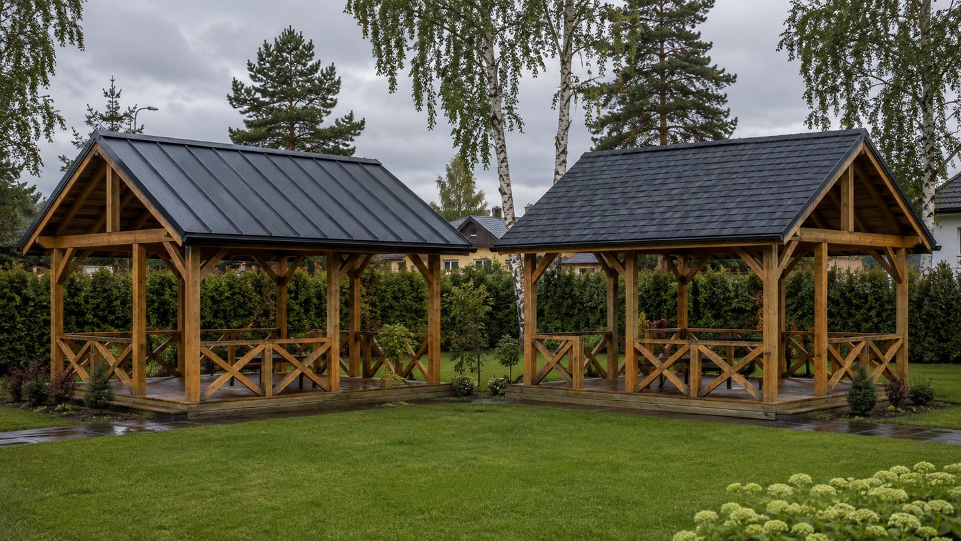 Metal or Asphalt Shingles on a Gazebo: What Happens After Ten Years